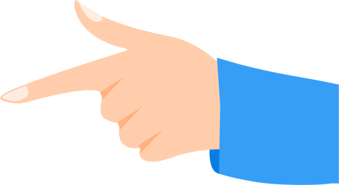 Hand pointing Left Illustration